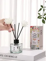 Diffuseur d'ambiance longue durée et durable pour intérieur, parfum Gardénia, pour salle de bain, toilettes, armoire, voiture, fleur en verre, usage domestique et bureau