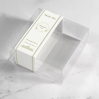PVC clair Transparent expédition emballage carton Art blanc papier boîte bonbons conceptions pour savons