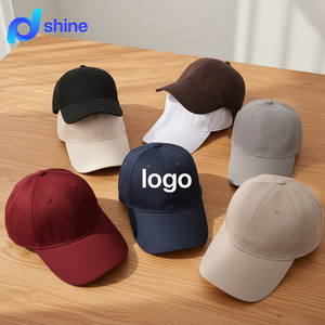 หมวกเบสบอลแบบนิ่ม ดีไซน์เรียบง่าย สีพื้น ทรงลึก ขายส่ง ปรับแต่งได้ 6 แผง - Product Image 1