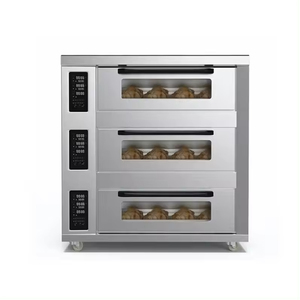 Four à pâtisserie commercial Gainjoys à 3 étages et 6 plateaux pour noix <span class=keywords><strong>de</strong></span> cajou, pommes <span class=keywords><strong>de</strong></span> <span class=keywords><strong>terre</strong></span>, pain, gâteaux, tartes et pâtisseries - Product Image 3