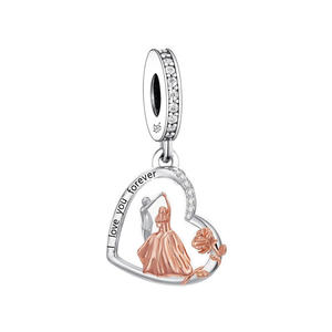 Ajuste Original Pan Charms pulsera 925 plata esterlina novia y novio baile cuenta <span class=keywords><strong>para</strong></span> mujer fabricación de joyas - Product Image 2