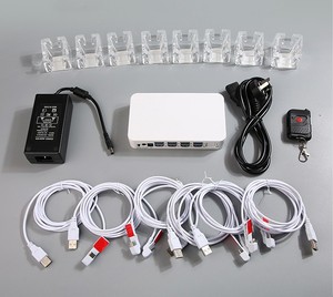 Supporto Antifurto di Sicurezza a 8 Porte per Telefoni Cellulari con Allarme e Caricatore, Espositore per Negozi con Sirena - Product Image 2
