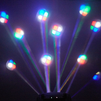 Lumière de scène laser papillon UNOXINE RGBW 24W |   Lampe à Effets DMX à Distance pour Discothèque, Club et Spectacles de DJ