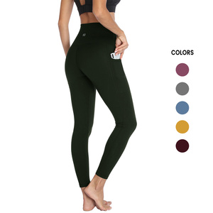 Hoge Kwaliteit Panty Broek Custom Atletische Compressie Gym Hardlopen Ademende Zwarte Yoga Legging Met Binnenzak