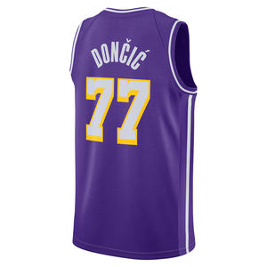Los Angeles Pria # 77 Jersey Basket Luka Doncic Bordir Jahitan Seragam Dewasa Logo Edisi Kota Ukuran Besar Musim Panas - Product Image 3