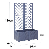 Kit de Jardinière Surélevée Modulaire en Métal avec Bac en Plastique Épais, Kit de Jardinières et Pots de Fleurs pour Jardin