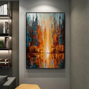 Dipinto a Olio Astratto Personalizzato su Tela, Murale Fatto a Mano, Arte Moderna da Parete per Ufficio, Bar, Casa, Grande Formato - Product Image 5