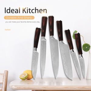 Xingye-Juego <span class=keywords><strong>de</strong></span> cuchillos <span class=keywords><strong>de</strong></span> cocina <span class=keywords><strong>de</strong></span> alta calidad, juego <span class=keywords><strong>de</strong></span> cuchillos <span class=keywords><strong>de</strong></span> <span class=keywords><strong>Chef</strong></span> clásico afilado 7cr17 con patrón <span class=keywords><strong>de</strong></span> Damasco <span class=keywords><strong>de</strong></span> acero inoxidable, 6 uds. - Product Image 2