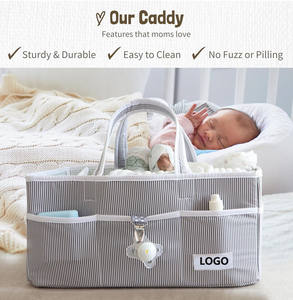 Tas popok ibu ringan portabel antiair kustom Organizer tas popok bayi penting penyimpanan popok ibu tas Tote <span class=keywords><strong>Caddy</strong></span> - Product Image 2