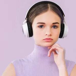 Headset estéreo dobrável sem fio/com fio, bluetooth, para fones de ouvido