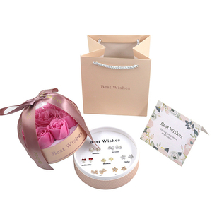 New Type Flowers Jewelry <b>Box</b> Necklace Gift <b>Box</b> <b>Earrings</b> Packaging <b>Box</b> With Lid for Jewelry - Product Image 3