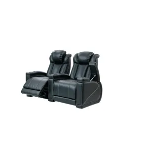 새로운 공급 업체 뜨거운 판매 레저 조정 가능한 탑 그레인 가죽 전기 개인 시네마 안락 의자 홈 시어터 소파