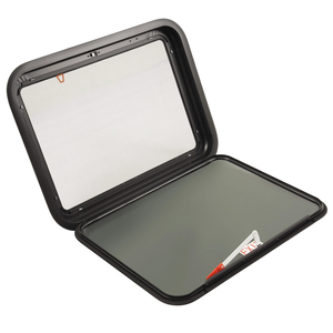Fenêtre de sortie pour <span class=keywords><strong>camping</strong></span>-<span class=keywords><strong>car</strong></span> 30" x 22" avec moustiquaire amovible et anneau de garniture foncé pour caravane - Product Image 4