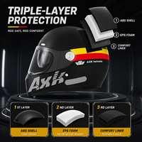 Casque intégral de moto PP avec double visière, absorption des chocs EPS, rembourrage interne, casque de moto professionnel pour la course