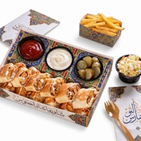 Boîte à Shawarma Personnalisée Premium - Carton Gaufré de Haute Qualité, Résistant à l'Huile, Auto-élevant, Écologique et en Matériaux Recyclés