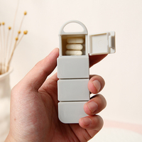 Haute qualité 4 compartiments hebdomadaire pilule boîte de rangement organisateur cadeau promotionnel Portable quotidien médecine organisateur