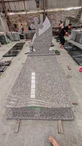 Europäischer <span class=keywords><strong>Grabstein</strong></span> im G664 Braun Star Cross Granit-Design für Friedhöfe und Gedenkstätten - Product Image 4