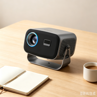 Projecteur LCD 4K HT12Pro avec Android 13, 120 lumens, projection à 10 m, 1 Go de RAM, 8 Go de ROM, support rotatif à 180 degrés réglable