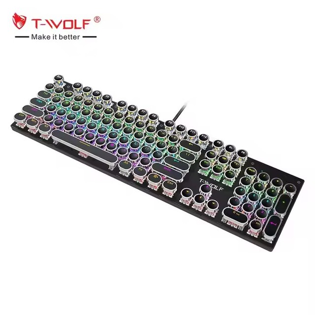 Low Profile Backlit Gaming Mechanical Keyboard Keycap Set For ANSI Layout USB Interface New Black Pink White Colors