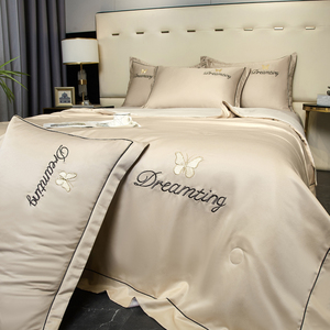 Kit de ropa de <span class=keywords><strong>cama</strong></span> de dormitorio agradable a la piel de estilo europeo y americano de seda helada lavable suave al por mayor - Product Image 4