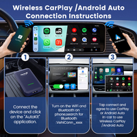 Kit Carlink Ota Upgrade Dual Usb CP2AT filaire vers sans fil Carplay Android Auto Adaptateur Contrôle vocal Stéréo Ai Box pour Apple Waze