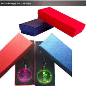 Giá rẻ bán buôn pha lê móc khóa tùy chỉnh 3D khắc laser tinh thể thủ công mỹ nghệ LED móc khóa cho quà tặng giáng sinh - Product Image 5