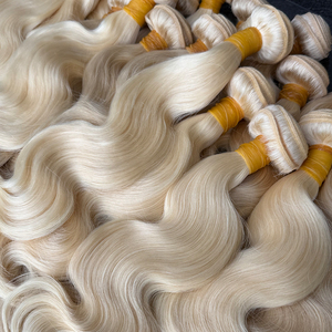 Extensions de cheveux humains blonds 613 ondulés de 10 à 26 pouces, bouclés naturellement, pour tresses, cheveux rebondissants, pointes pleines - Product Image 6