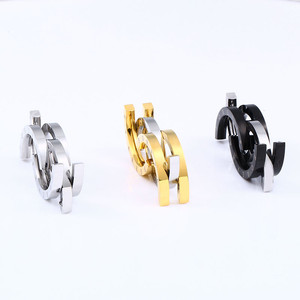 SS8-R132 unico deformazione bacio pesce anello uomini in acciaio inox inciso per sempre anelli maschio lettera anello - Product Image 6