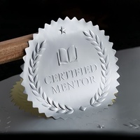 Autocollant de sceau personnalisé en feuille d'or métallique 3D gaufré de haute qualité pour usage industriel et artisanal, marque privée