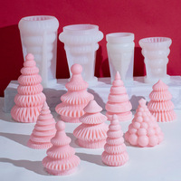 Moule à bougie parfumée en silicone de noël pour savon porte-cire à bougie ornement faisant des moules en silicone avec logo personnalisé en résine époxy