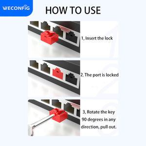 Bloqueadores de Puerto RJ45 de nuevo diseño, cerraduras de Puerto RJ45 con llave para seguridad de datos - Product Image 4