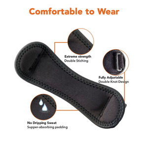 Bande de soutien rotulienne respirante en silicone avec logo personnalisé pour le sport, stabilisateur de tendon pour genouillère - Product Image 3