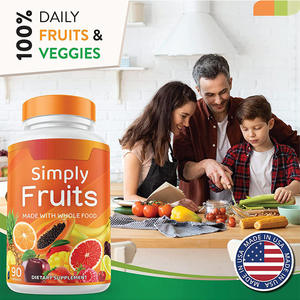 Gomitas Veganas Sin Azúcar con Sabor a Frutas, Mezcla de Frutas y Verduras, Multivitamínico, Suplemento para la Salud de Adultos - Product Image 3