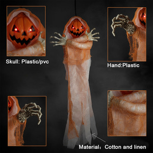 Teschio in Polistirolo per Halloween, Teschi Horror Elettrici, Teschi in Plastica per Decorazioni da Giardino - Product Image 2