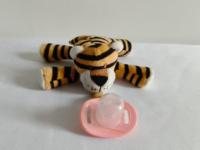 Sucette porte-jouet en peluche coloré girafe tigre chien éléphant Silicone de qualité alimentaire Standard infantile sucette jouet
