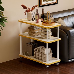 Movable side table, coffee table, <b>sofa</b> side table with wheels, tea table shelf, living room home simple corner table, trolley, - Product Image 4
