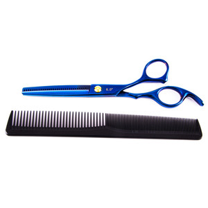Fox Blue Rose Blue filanti per parrucchieri con custodia e accessori per ICs - Product Image 1
