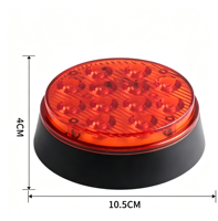 Feu de signalisation d'urgence à LED rond 12W, rechargeable, avec fixation magnétique, aspect polycarbonate, clignotant