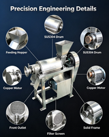 Industriële schroefpersmachine met verwisselbaar filtergaas voor het produceren van sap of fruitpuree voor drankenfabrieken