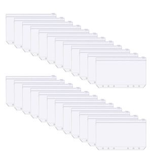 A6 Carpeta Sobres de efectivo Bolsillo con cremallera transparente Sobre para presupuestos - Product Image 3