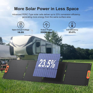 ALECTER 200W 400W Foldable Monocrystalline <b>Solar</b> <b>Panel</b> TUV Certified High Efficiency IP65 Waterproof Portable <b>Solar</b> <b>Kit</b> Cables - Product Image 4