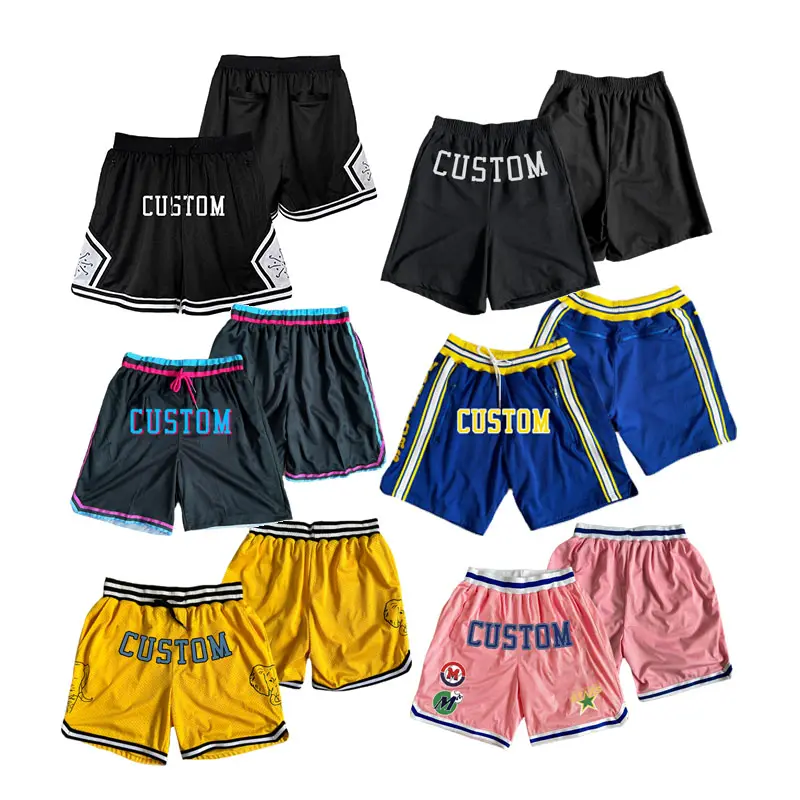 Custom New Style Mens Basketball Shorts Pockets Sports Running Wear Jersey High Quality Embroidery Sportswear Women Shorts