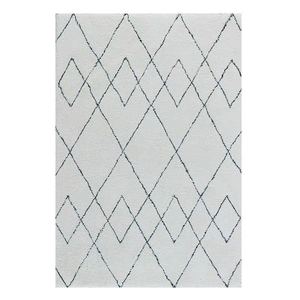 Salon fausse fourrure laine style nordique zone nouée à la main damier marocain tapis berbère - Product Image 4