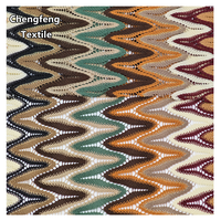 FF1141 #   Tissu maille jacquard teint en fil, respirant, en polyester tricoté chaîne pour robes, t-shirts, maillots de bain et confection de robes de danse pour femmes