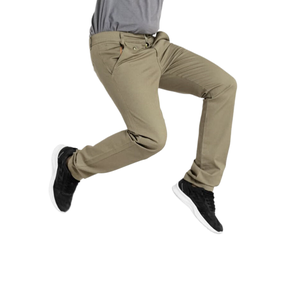 KY Pantalones chinos ajustados para hombre Pantalones de negocios de pierna recta Ropa de oficina informal Diseño frontal plano - Product Image 2