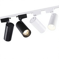 Projecteur sur rail COB tout aluminium à usage commercial - LED à spectre complet ultra-lumineux et économe en énergie, angle de faisceau de 24 degrés
