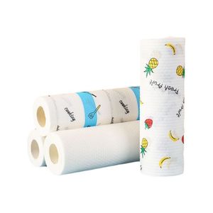 Fábrica OEM Atacado Cozinha Não Tecida Rolls Hexagonal PP Woodpulp Celulose Respirável Fusível Cozinha Papel Toalha Preguiçoso Pano - Product Image 2