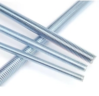 DIN975 Carbon Steel Hex Head Galvanized Threaded Rod M6-M10 Sizes M10 Grades 4.8 & 6.8 Zinc Plated Stud Rod
