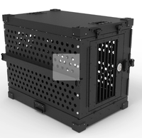Langlebige Wasserdichte Faltbare Pulverbeschichtete Aluminium-Legierung Haustier-Transportbox Tragbare Hundebox für Reisen Camping Auto SUV Klein Mittelgroß
