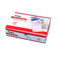 Porte-carte d'identité en plastique horizontal réutilisable Foska 250Mic Insigne d'étiquette de nom d'infirmières en PVC étanche avec lanière en polyester